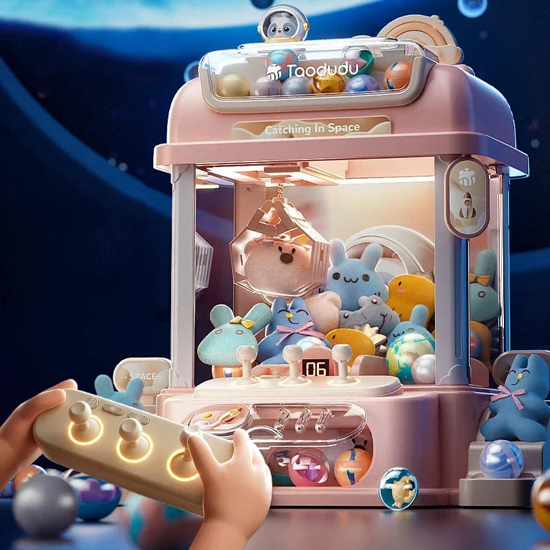 Claw Machine for Kids Doll Machine Toy for Kids Mini Cartoon Claw Crane Machines with Light Music Home Doll Grasping Machine