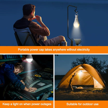 Rechargeable Light Bulbs with Remote Control, E27 Cordless Battery Operated Light Bulb for Lamps,2200Mah/Dimmable/Timer